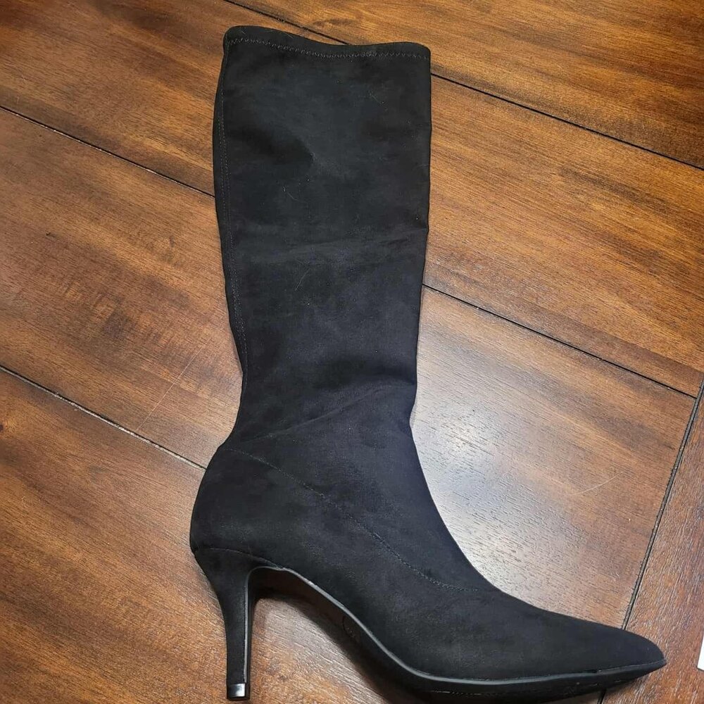 NEW Esprit Women's Tall Black Stretch Boots Shayan E4SHA01 Size 6.5